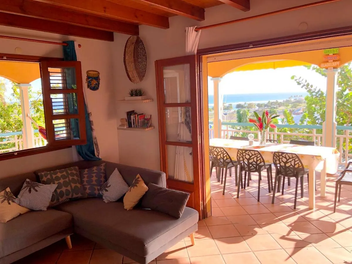Lejlighed Appartement Spacieux Avec Vue Mer Et Piscine A Saint Francois 150 M²